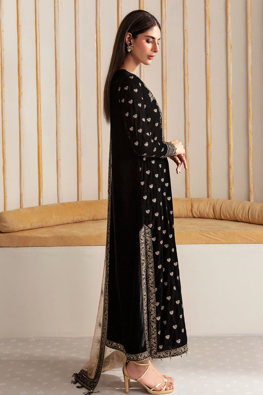 Embroidered Velvet Formal VF-2014