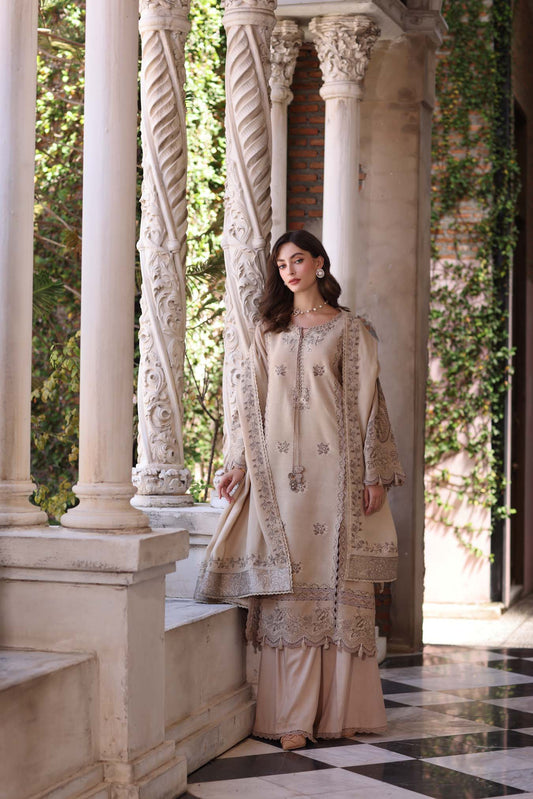 Saadia Asad Caramel Mist Saadia Asad | Noor Luxury Winter Pashmina image 2