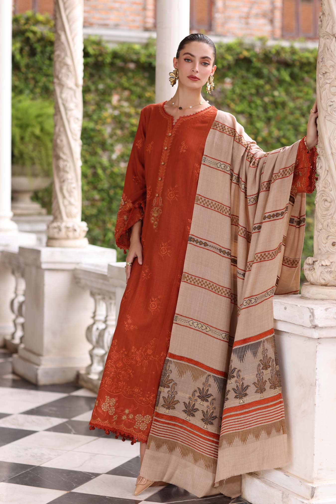 Saadia Asad Rustique Saadia Asad | Noor Luxury Winter Pashmina image 3