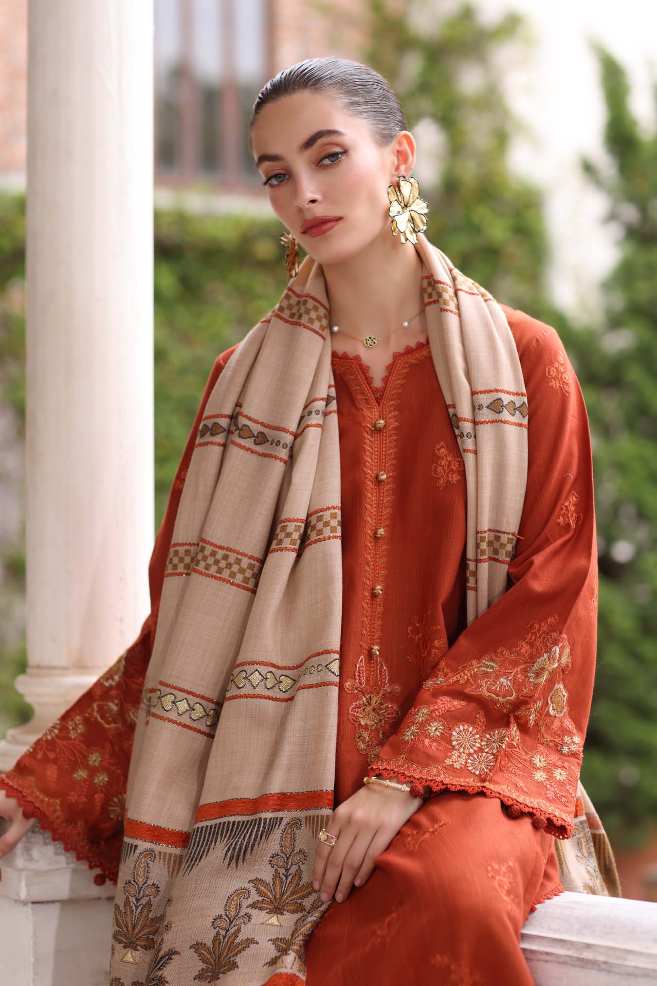 Saadia Asad Rustique Saadia Asad | Noor Luxury Winter Pashmina image 5