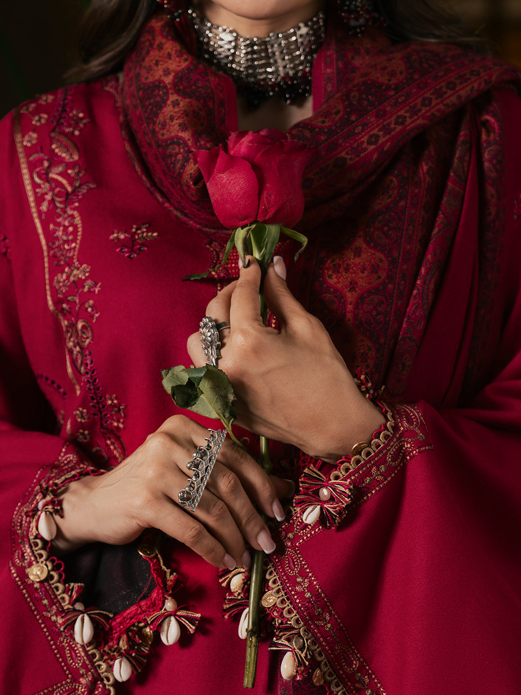 Izel AROHA Musafir Winter '26 stitched Pakistani designer outfit look 11