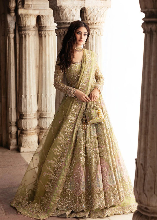 Kanwal Malik Maahi '26 Nayab Olive Green festive outfit