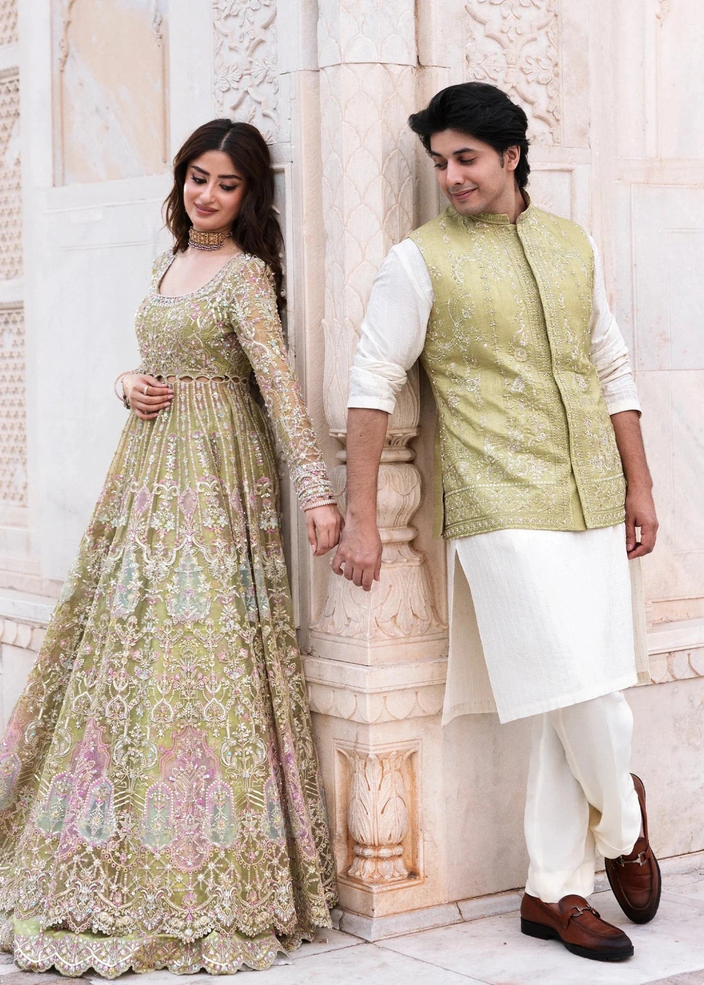 Kanwal Malik Maahi '26 Nayab Olive Green festive outfit