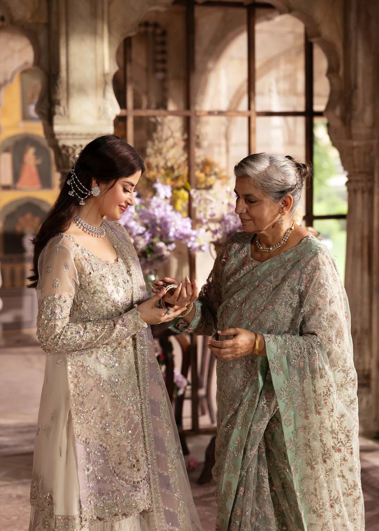 Kanwal Malik Maahi '26 Roshni Ivory festive outfit