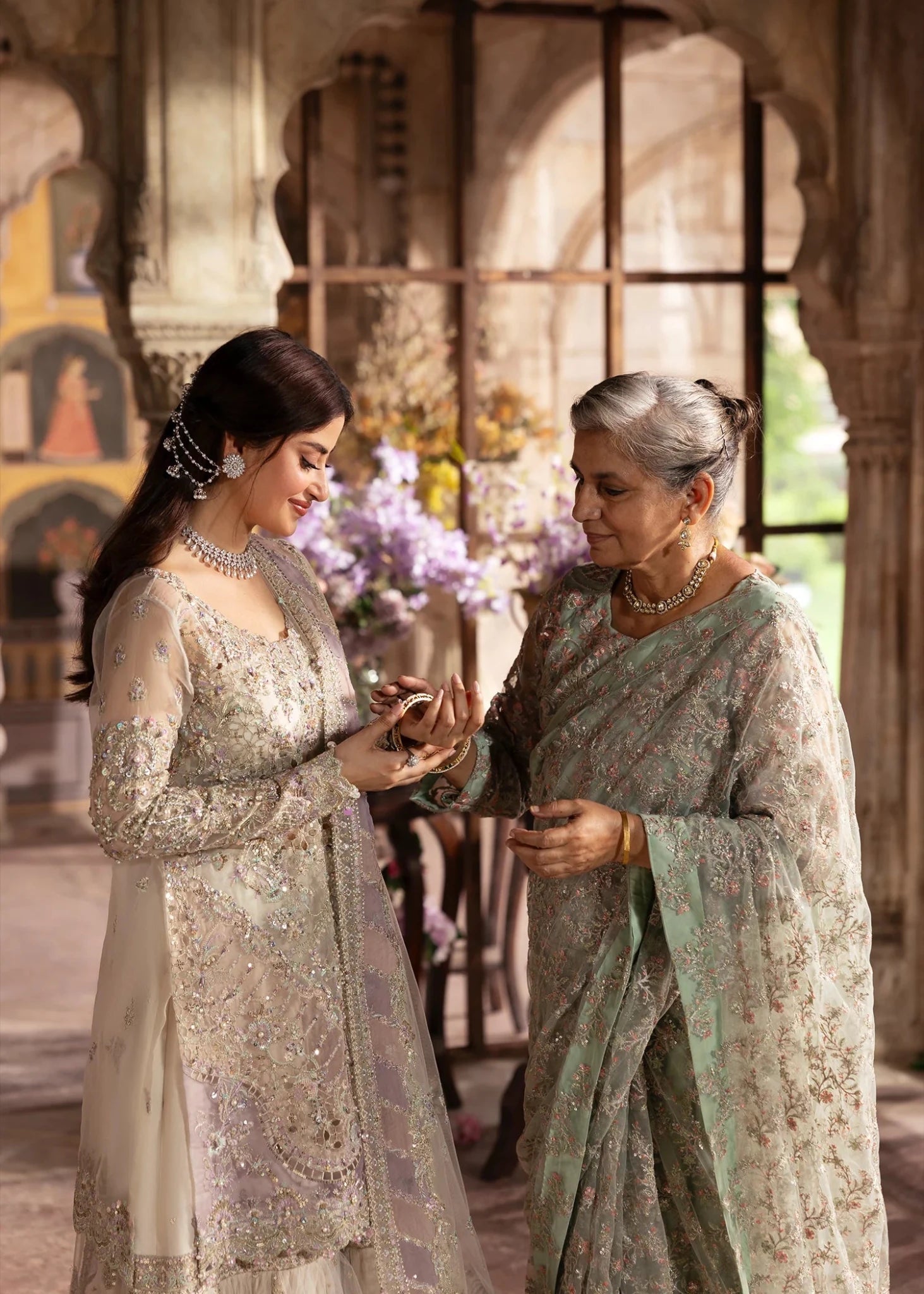 Kanwal Malik Maahi '26 Roshni Ivory festive outfit