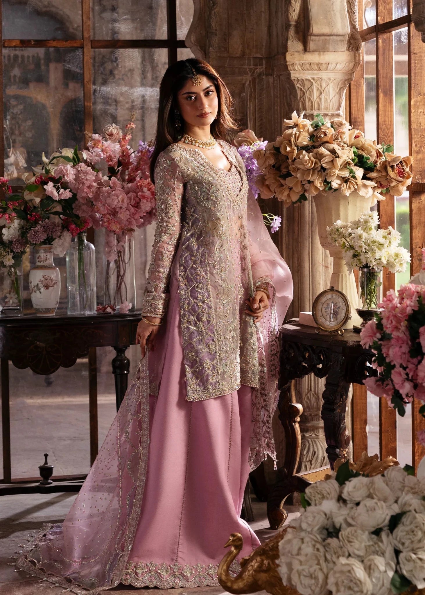 Kanwal Malik Maahi '26 Mehru Bubble Gum Pink festive outfit