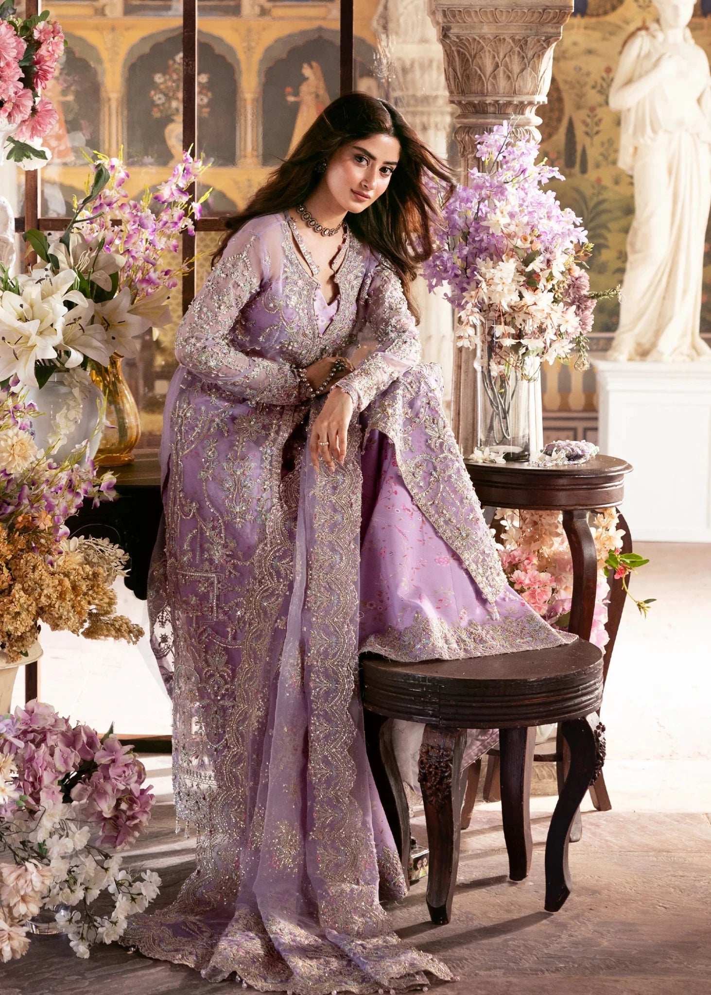 Kanwal Malik Maahi '26 Ayla Lavender festive outfit