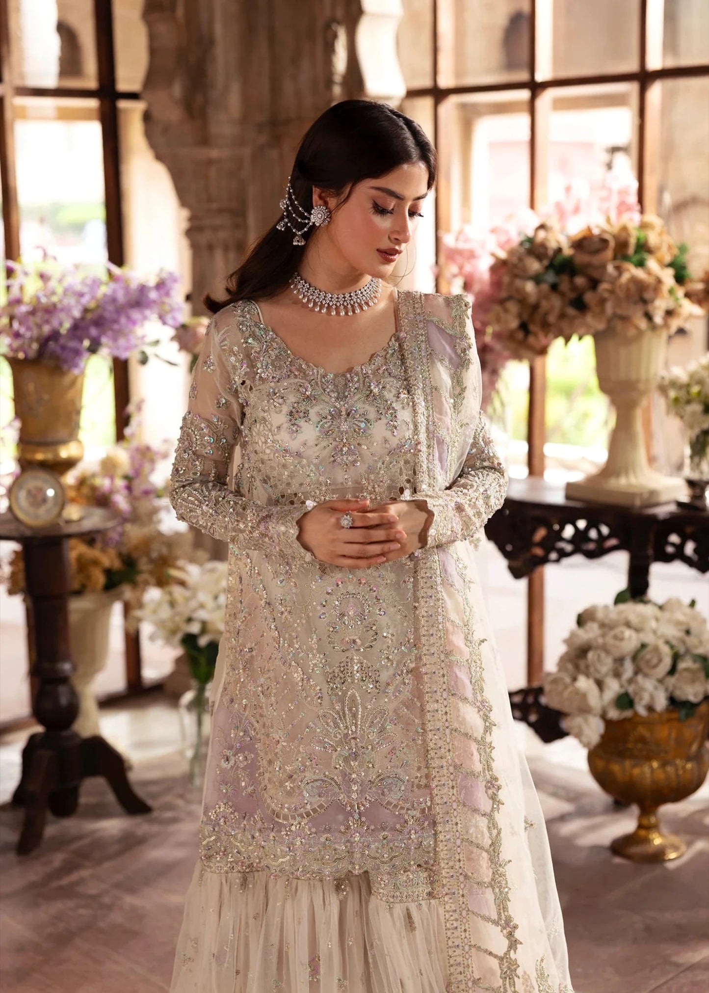 Kanwal Malik Maahi '26 Roshni Ivory festive outfit