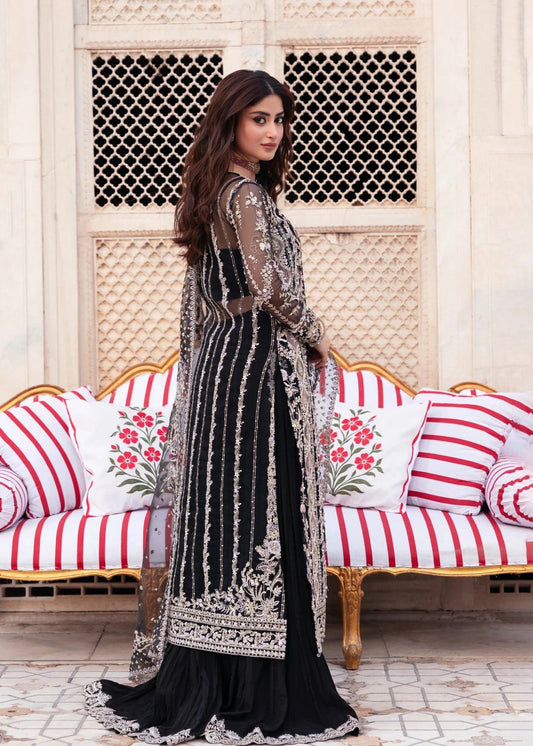 Kanwal Malik Maahi '26 Aman Black festive outfit