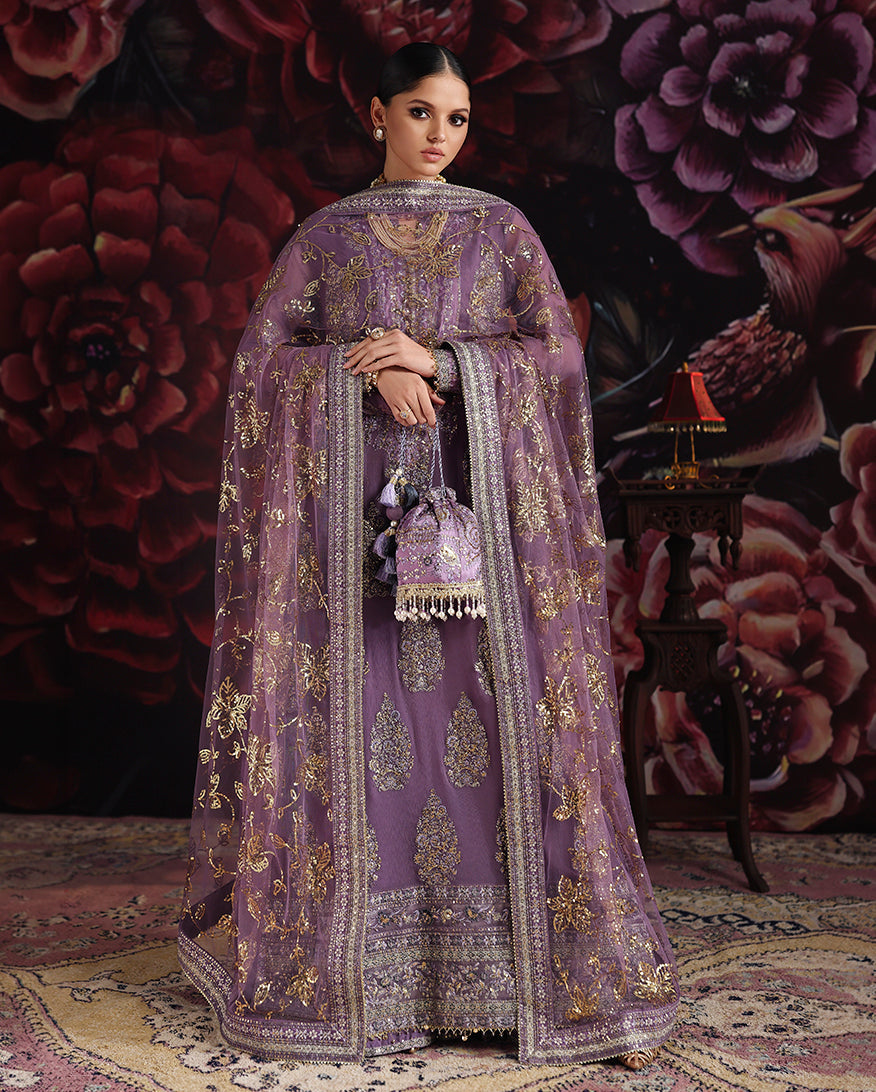 Roheenaz Blush Whisper Royale Eternel Chiffon Edit Pakistani designer outfit look 1