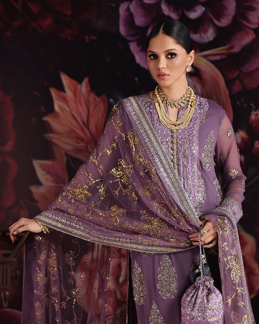 Roheenaz Blush Whisper Royale Eternel Chiffon Edit Pakistani designer outfit look 3