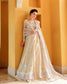 Mushq Blush Hour off white chiffon formal front view