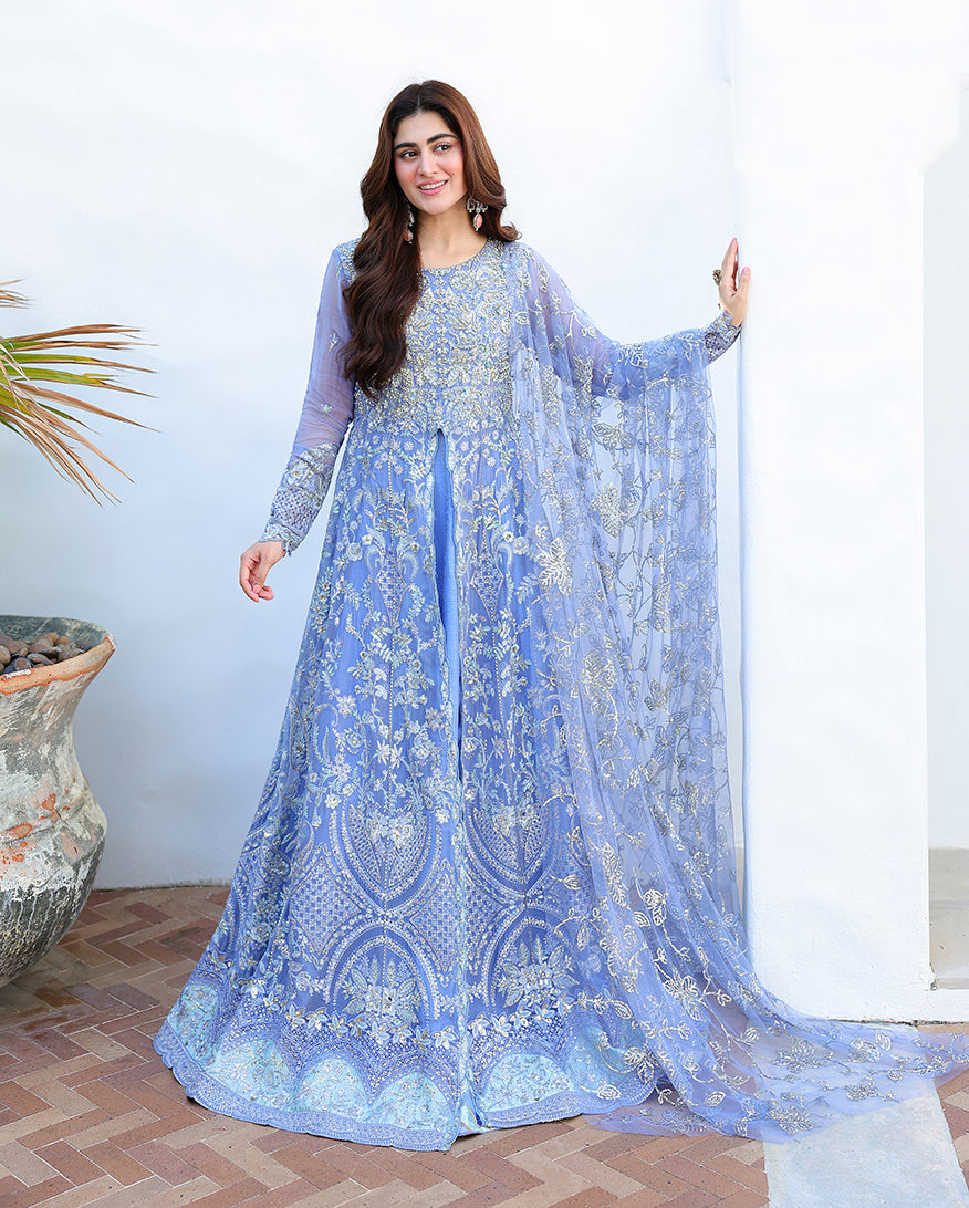 Mushq Blushing Bride silk and organza daman border detail