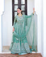 Mushq Dazzling Diva green chiffon formal full view