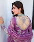 Mushq Dream Girl mauve chiffon formal back view