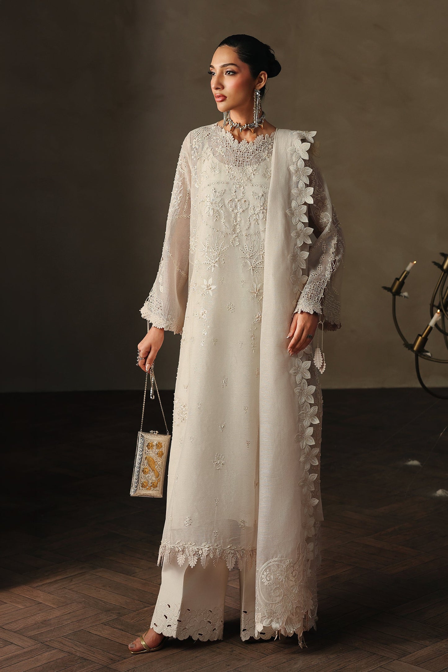 Qalamkar QLP-03 - Mala Luxury Pret '26 Pakistani designer outfit look 1