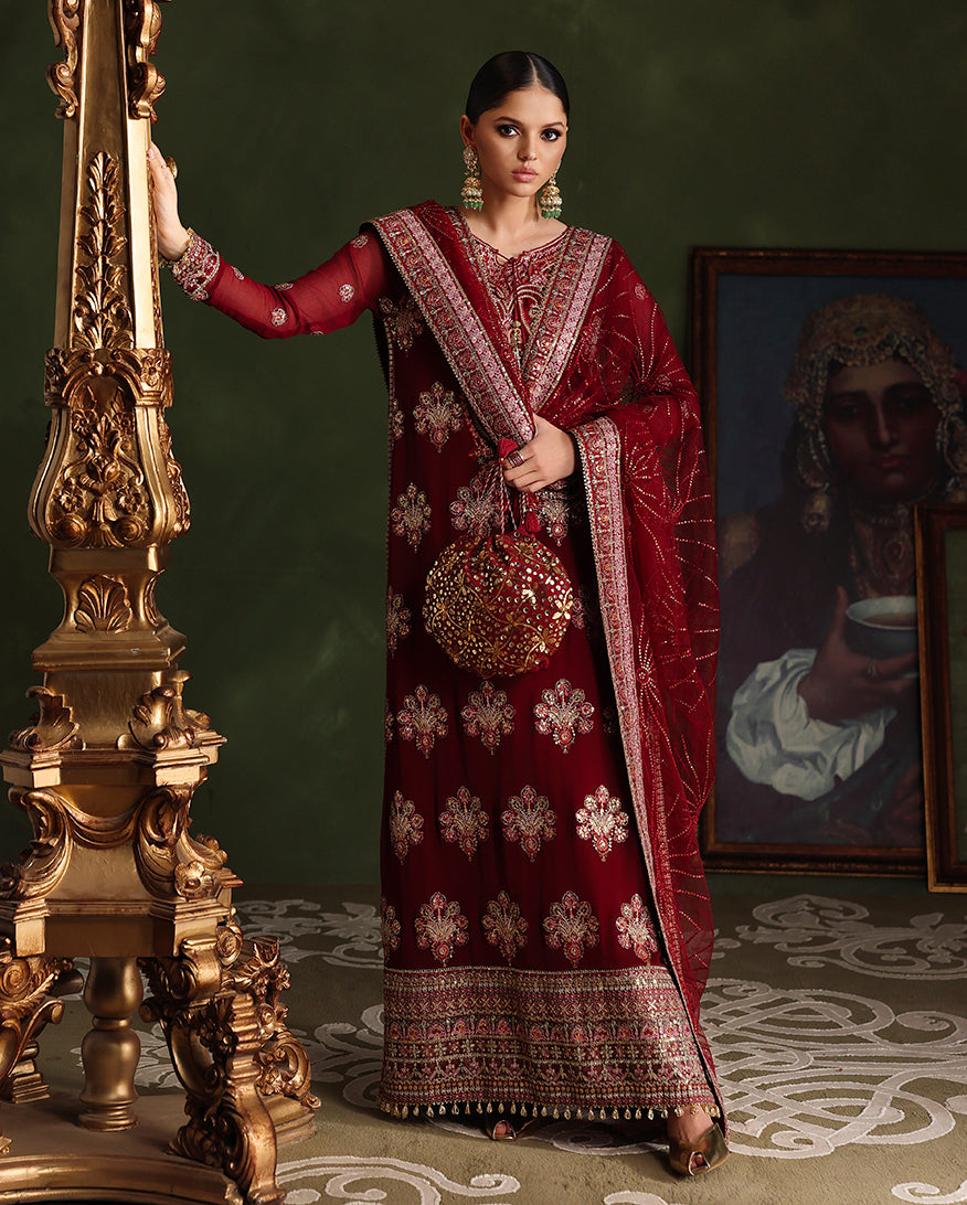 Roheenaz Imperial Grace Royale Eternel Chiffon Edit Pakistani designer outfit look 5