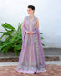 Mushq Miss Mischief lilac chiffon formal front view