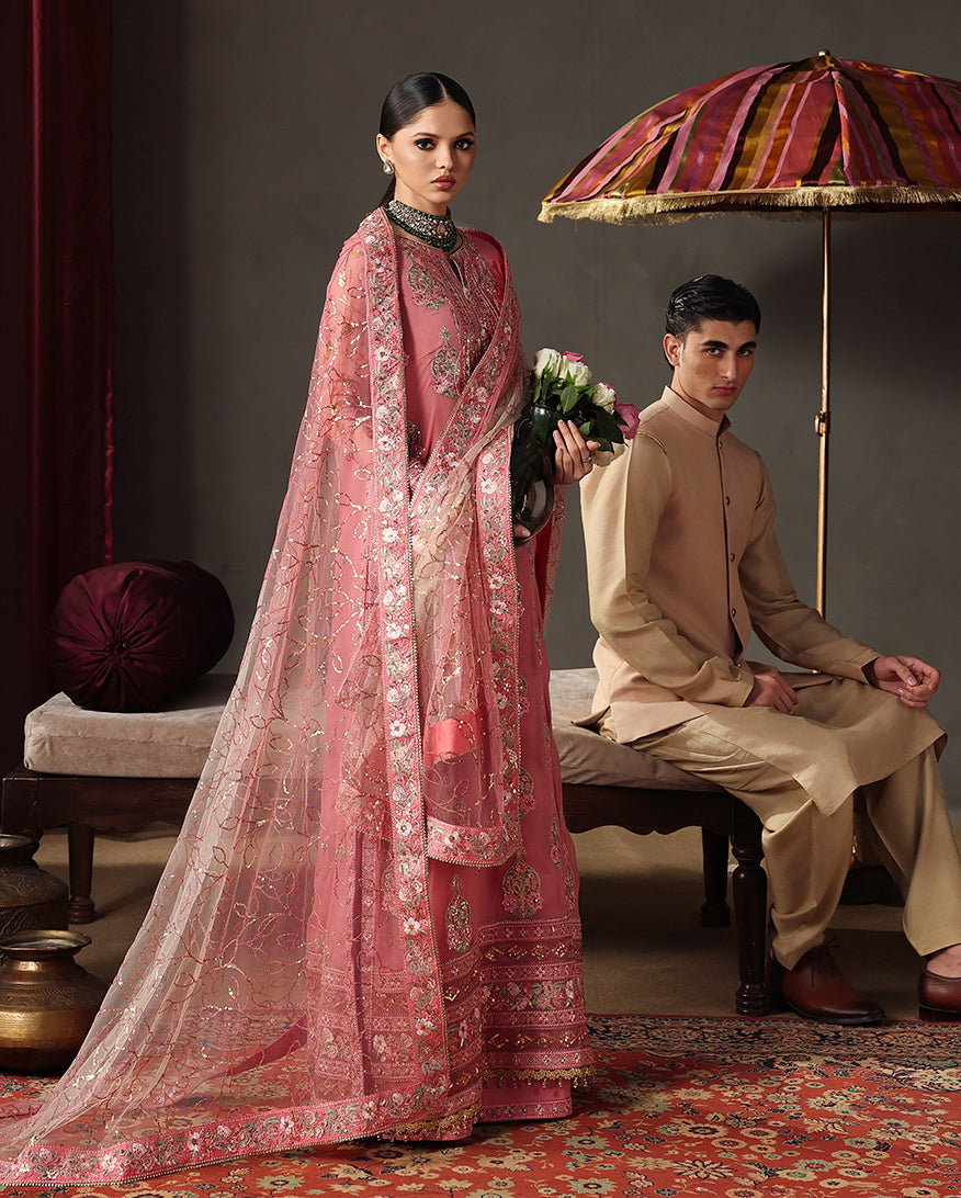 Roheenaz Noble Allure Royale Eternel Chiffon Edit stitched Pakistani designer outfit look 5