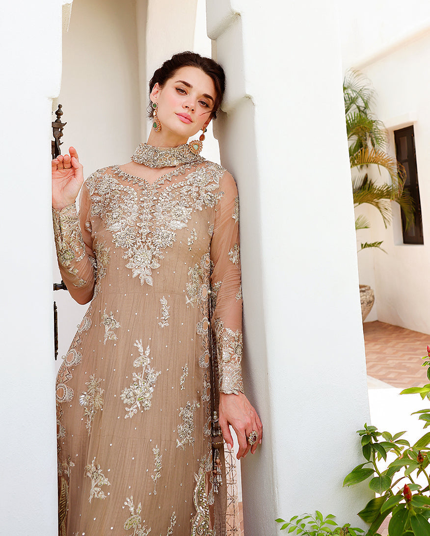 Mushq Pretty Rebel hand embellished neckline detail