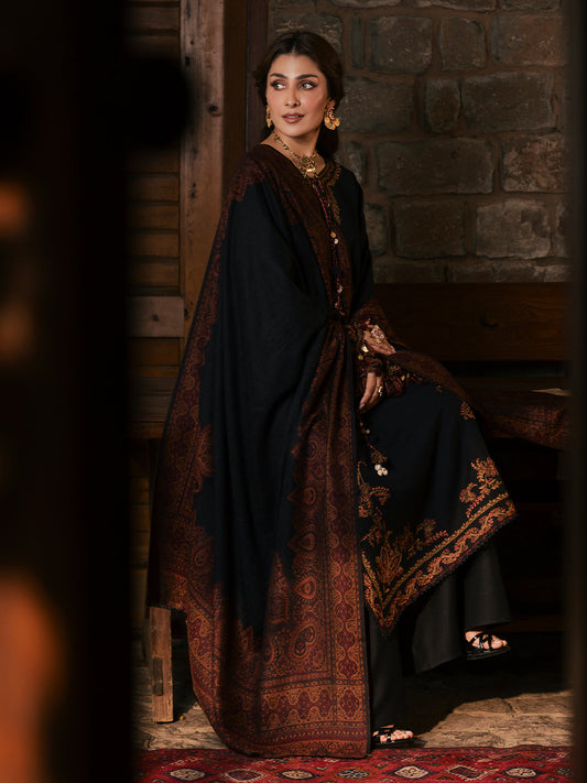 Izel RAMEEN Musafir Winter '26 stitched Pakistani designer outfit look 2