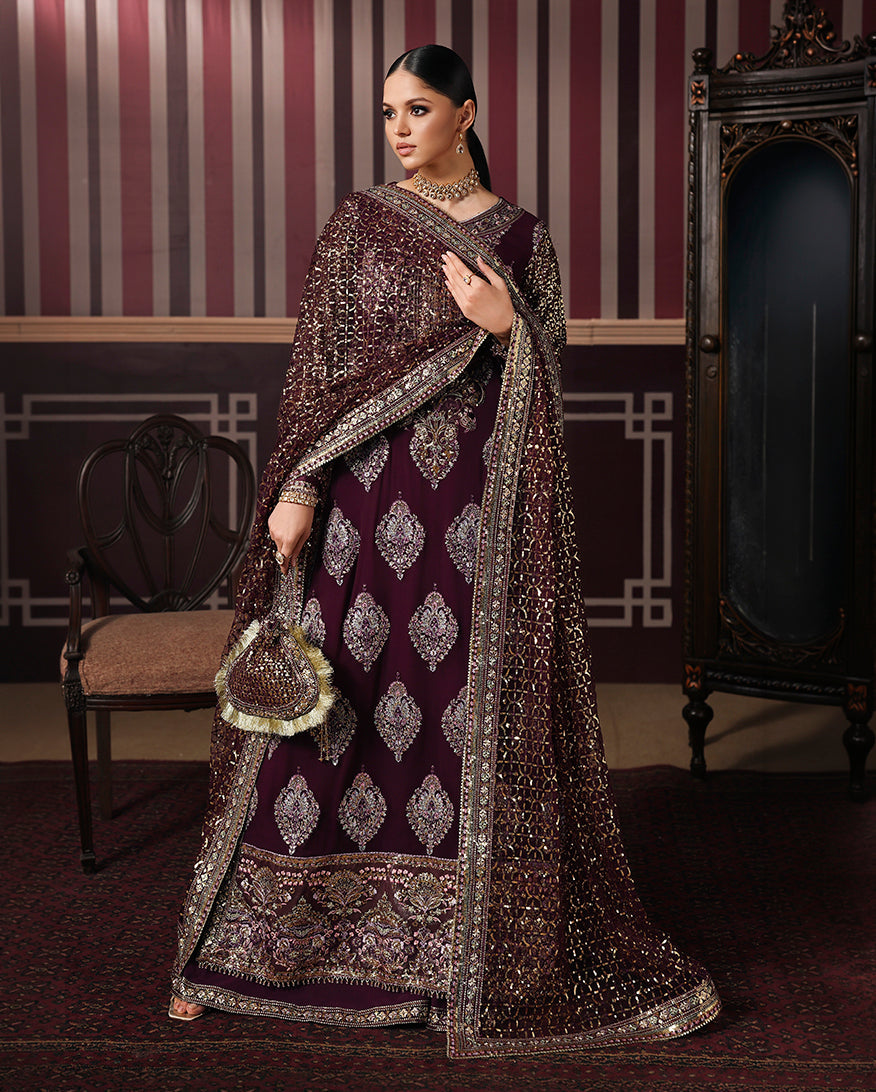 Roheenaz Regal Charm Royale Eternel Chiffon Edit Pakistani designer outfit look 1