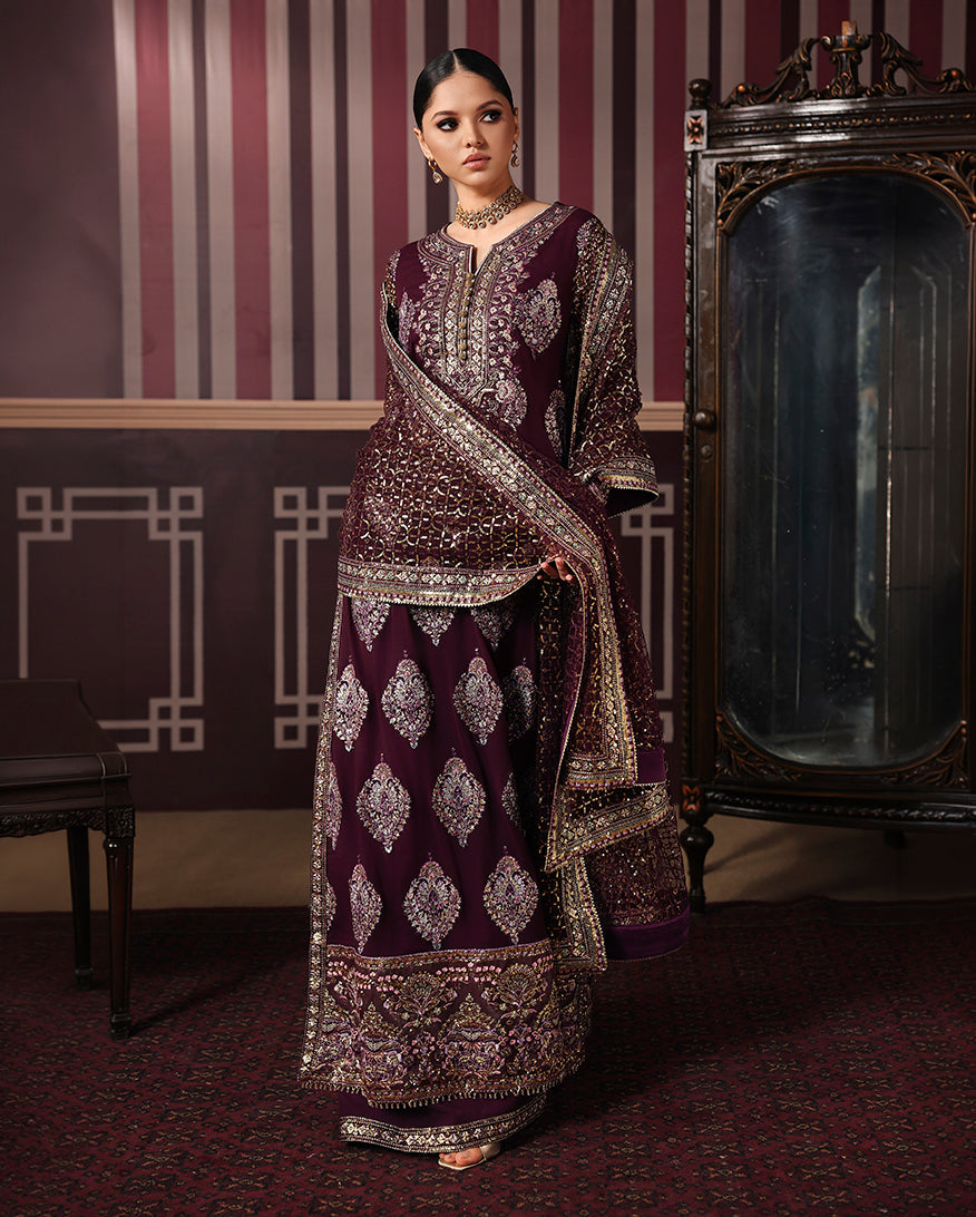 Roheenaz Regal Charm Royale Eternel Chiffon Edit Pakistani designer outfit look 5