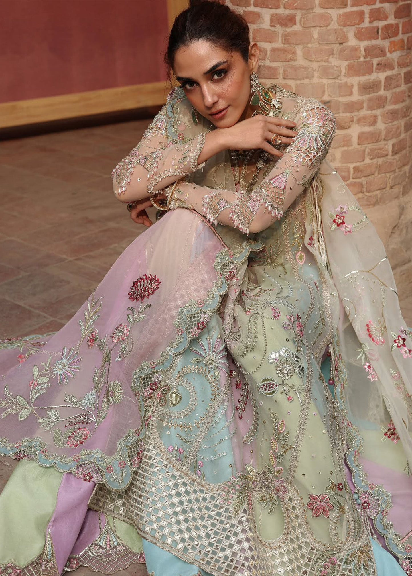 Crimson RANGOLI Jhilmil Wedding Unstitched '26 Pakistani designer outfit look 3