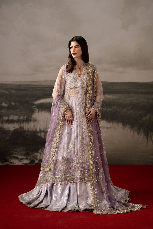 Afrozeh Monet – lavender lehenga formal, designer view 1