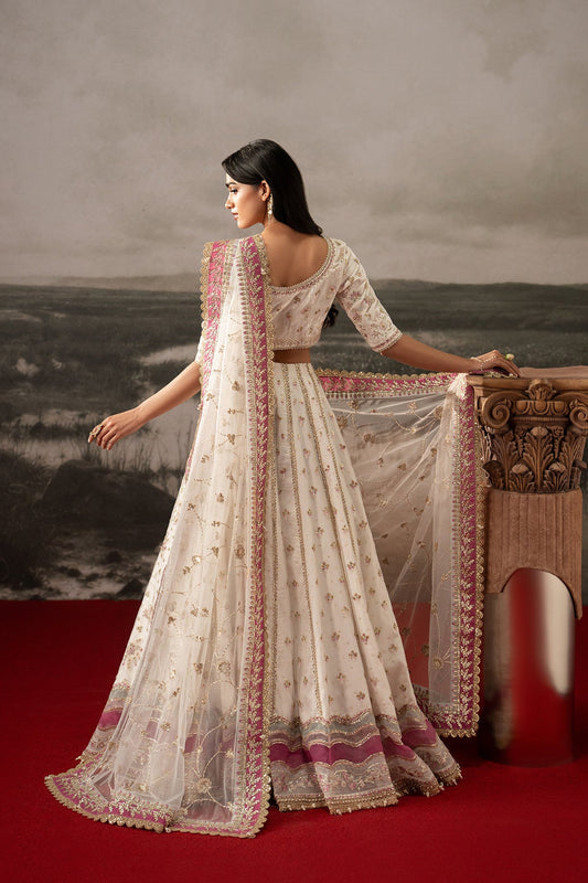 Afrozeh Parure – ivory lehenga choli, designer view 2