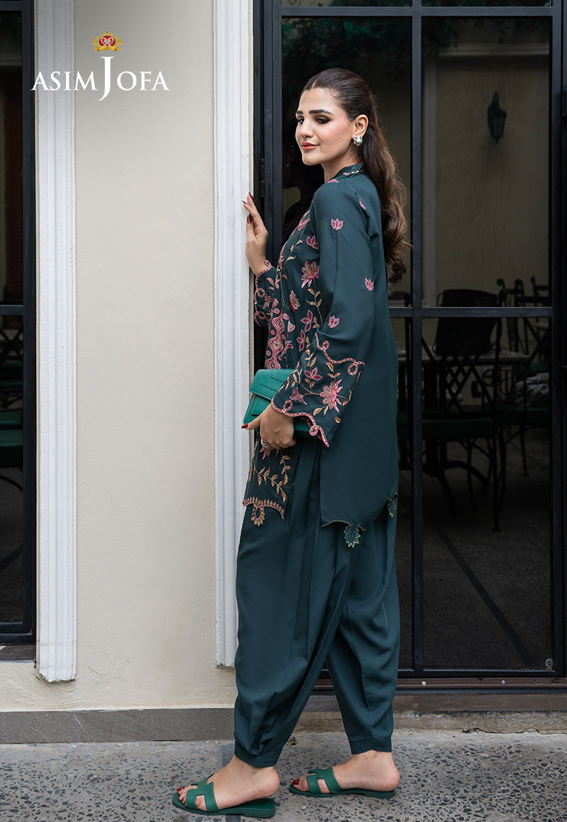 ASIM JOFA - AJLPE-01 EMBROIDERED BOSKI SILK STITCHED 2PCS — outfit view 2