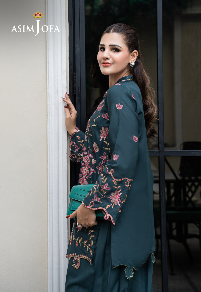 ASIM JOFA - AJLPE-01 EMBROIDERED BOSKI SILK STITCHED 2PCS — outfit view 3