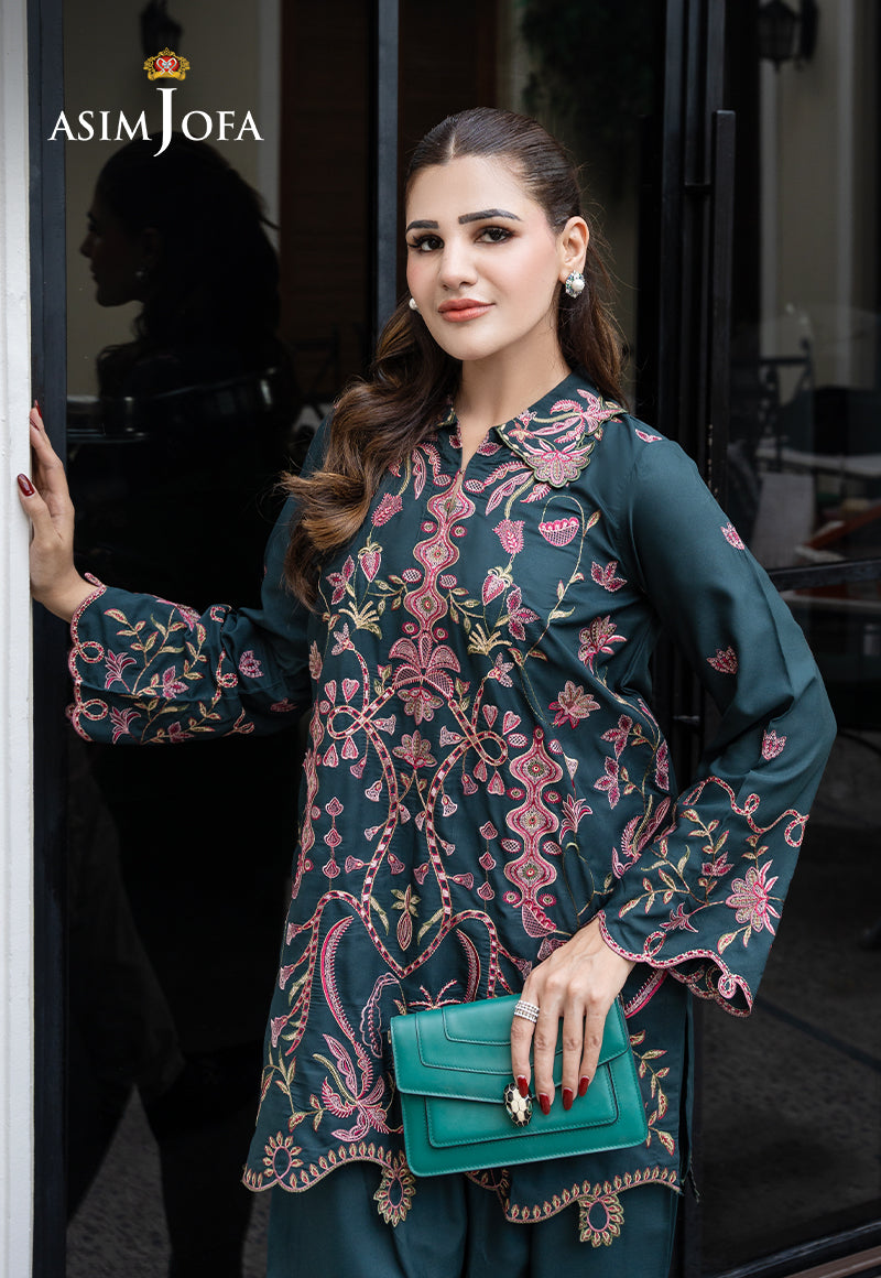 ASIM JOFA - AJLPE-01 EMBROIDERED BOSKI SILK STITCHED 2PCS — outfit view 6