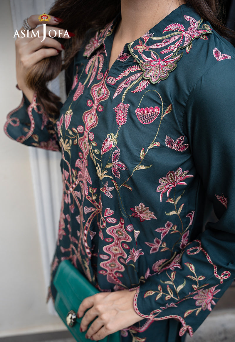 ASIM JOFA - AJLPE-01 EMBROIDERED BOSKI SILK STITCHED 2PCS — outfit view 8