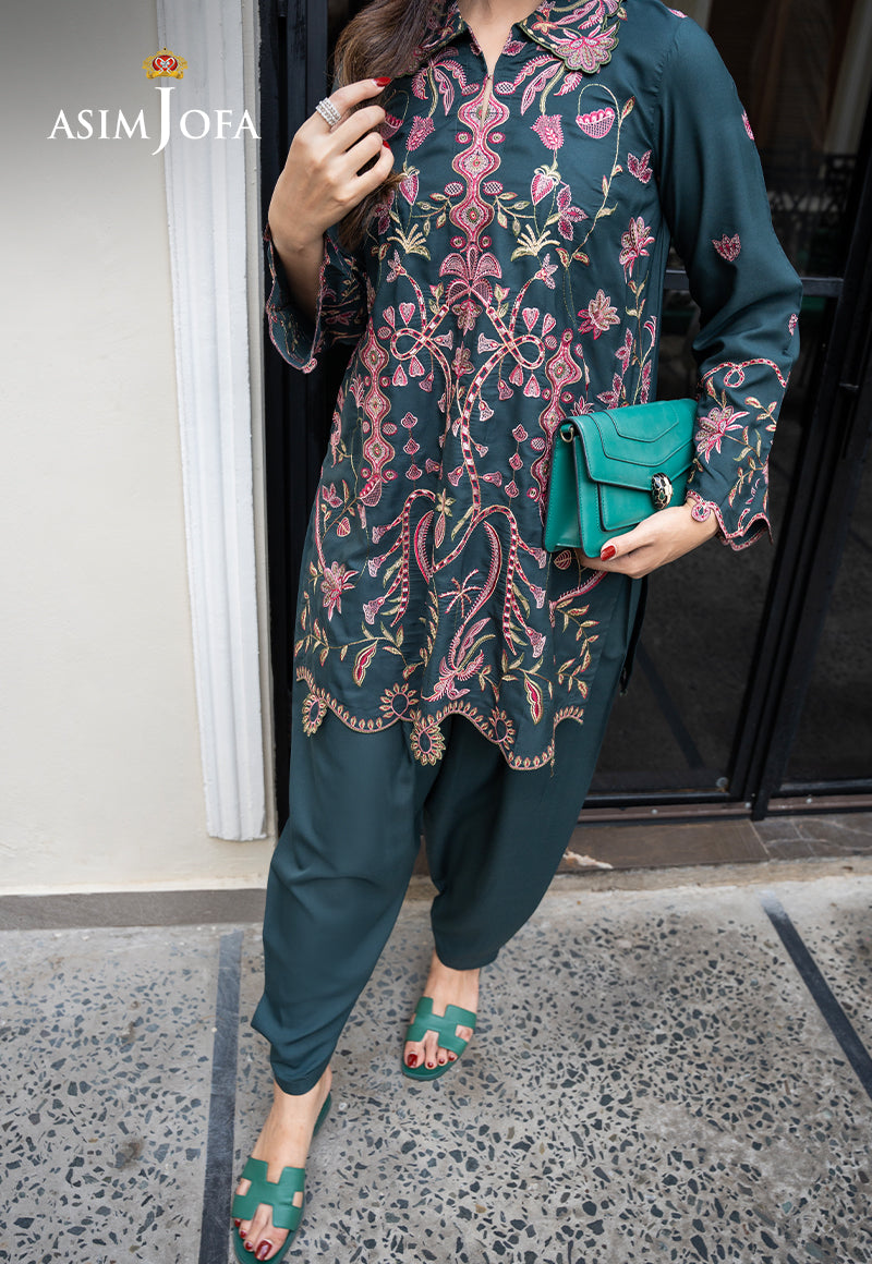 ASIM JOFA - AJLPE-01 EMBROIDERED BOSKI SILK STITCHED 2PCS — outfit view 9