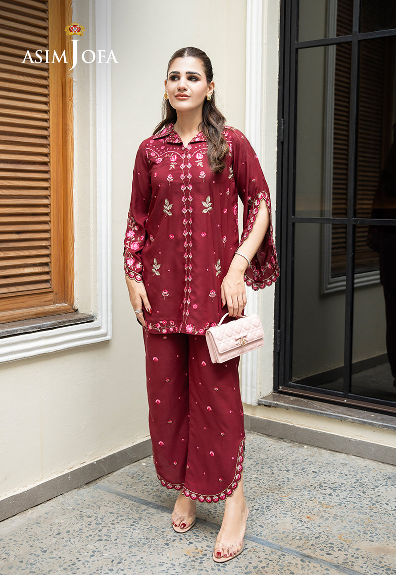 ASIM JOFA - AJLPE-02 EMBROIDERED BOSKI SILK STITCHED 2PCS — outfit view 1