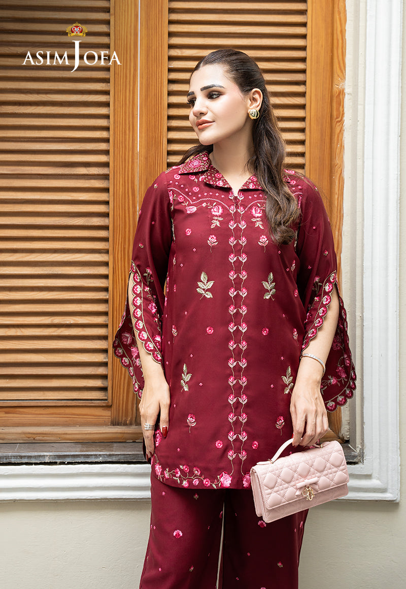 ASIM JOFA - AJLPE-02 EMBROIDERED BOSKI SILK STITCHED 2PCS — outfit view 2