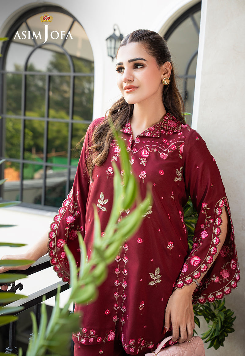 ASIM JOFA - AJLPE-02 EMBROIDERED BOSKI SILK STITCHED 2PCS — outfit view 3