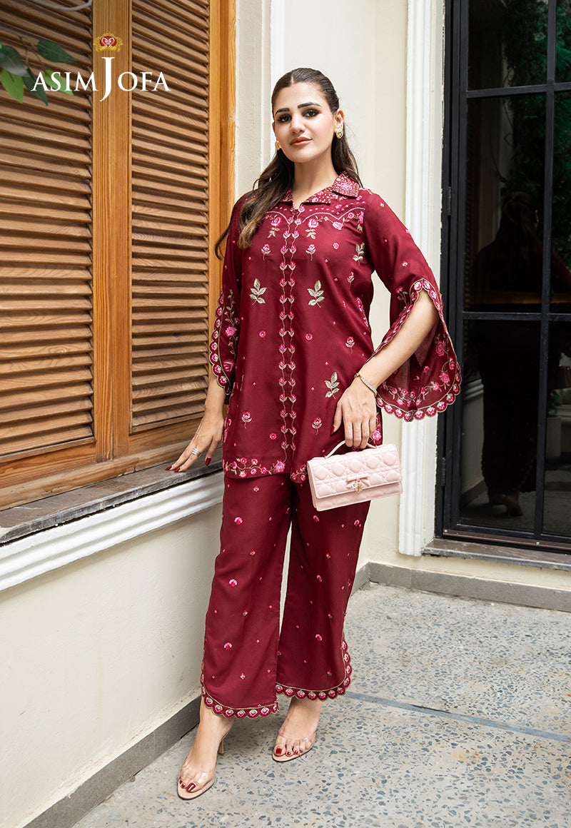 ASIM JOFA - AJLPE-02 EMBROIDERED BOSKI SILK STITCHED 2PCS — outfit view 5