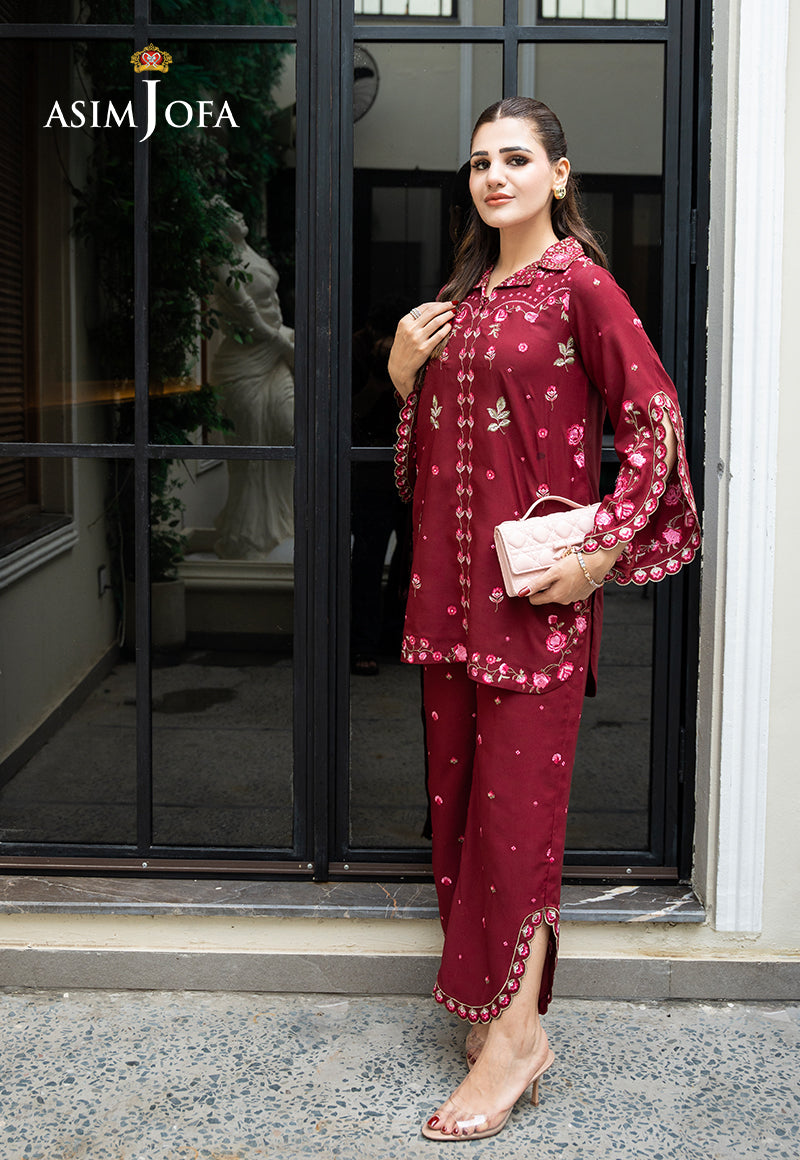 ASIM JOFA - AJLPE-02 EMBROIDERED BOSKI SILK STITCHED 2PCS — outfit view 6