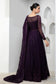 Zarif Dark Orchid Purple Chiffon Lehenga Choli — outfit view 2