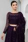 Zarif Dark Orchid Purple Chiffon Lehenga Choli — outfit view 3