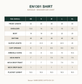 BAROQUE - EMBROIDERED CHIFFON EN-1301 — EN1301 SHIRT size chart