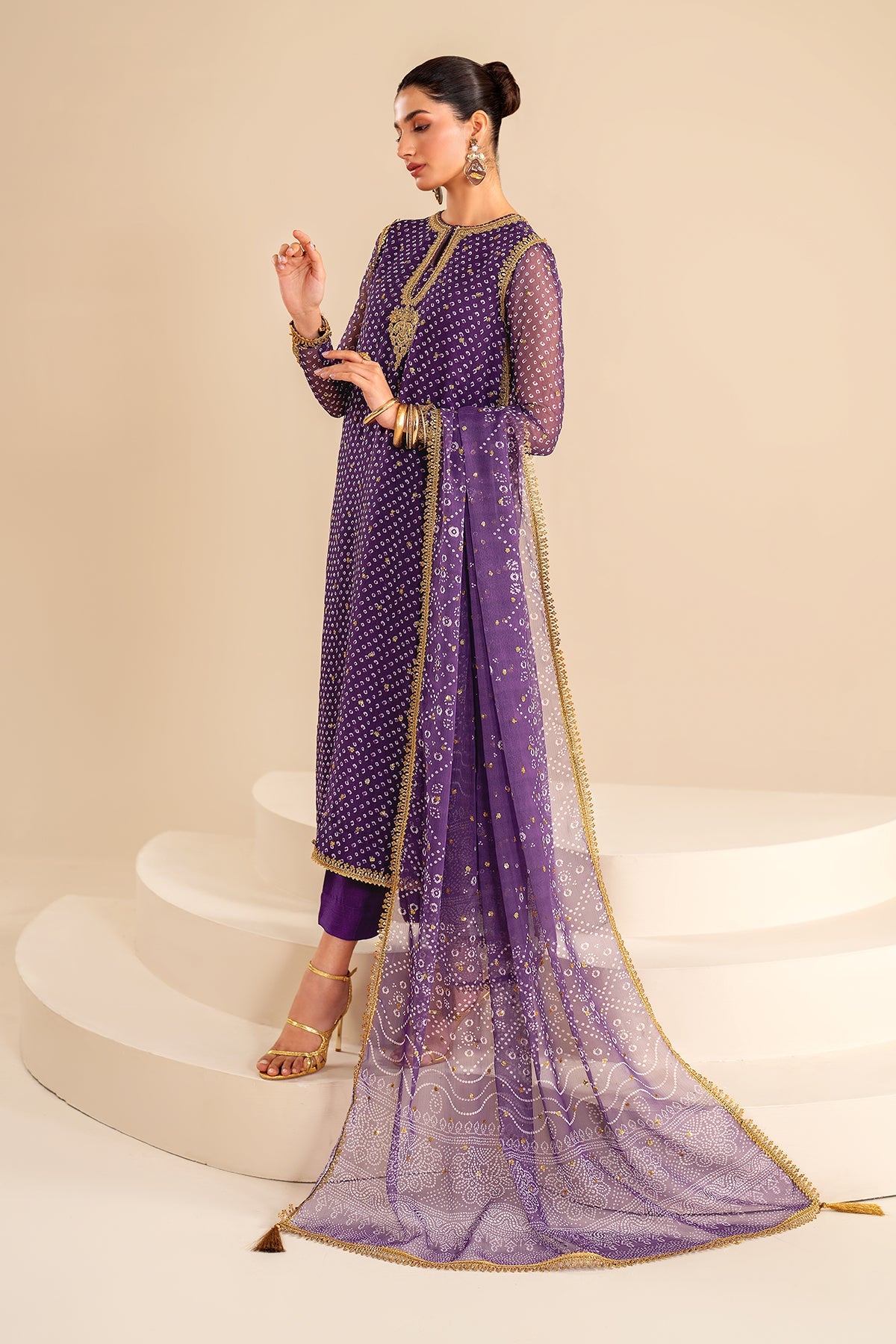 BAROQUE - EMBROIDERED CHIFFON SF-625 — outfit view 3
