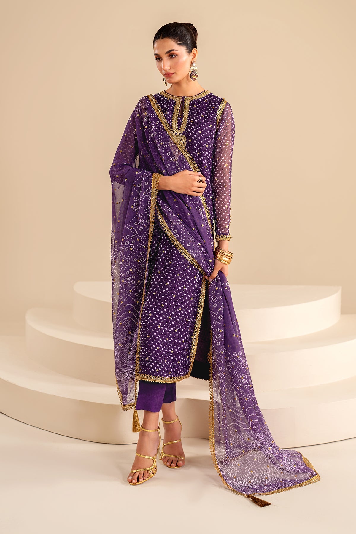 BAROQUE - EMBROIDERED CHIFFON SF-625 — outfit view 4