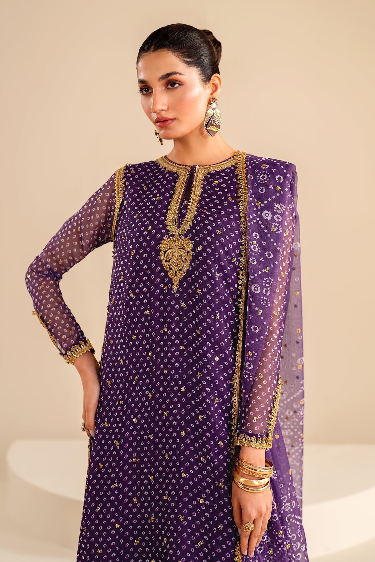 BAROQUE - EMBROIDERED CHIFFON SF-625 — outfit view 6