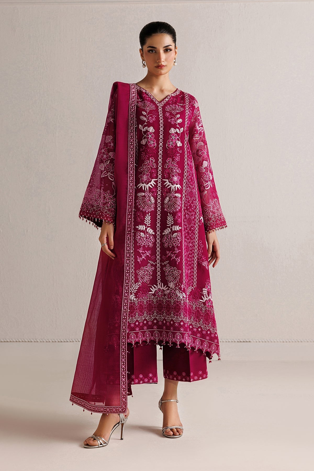 BAROQUE - EMBROIDERED COTTON NET SF-4511 — outfit view 1
