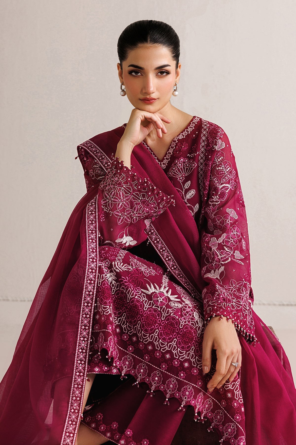 BAROQUE - EMBROIDERED COTTON NET SF-4511 — outfit view 6