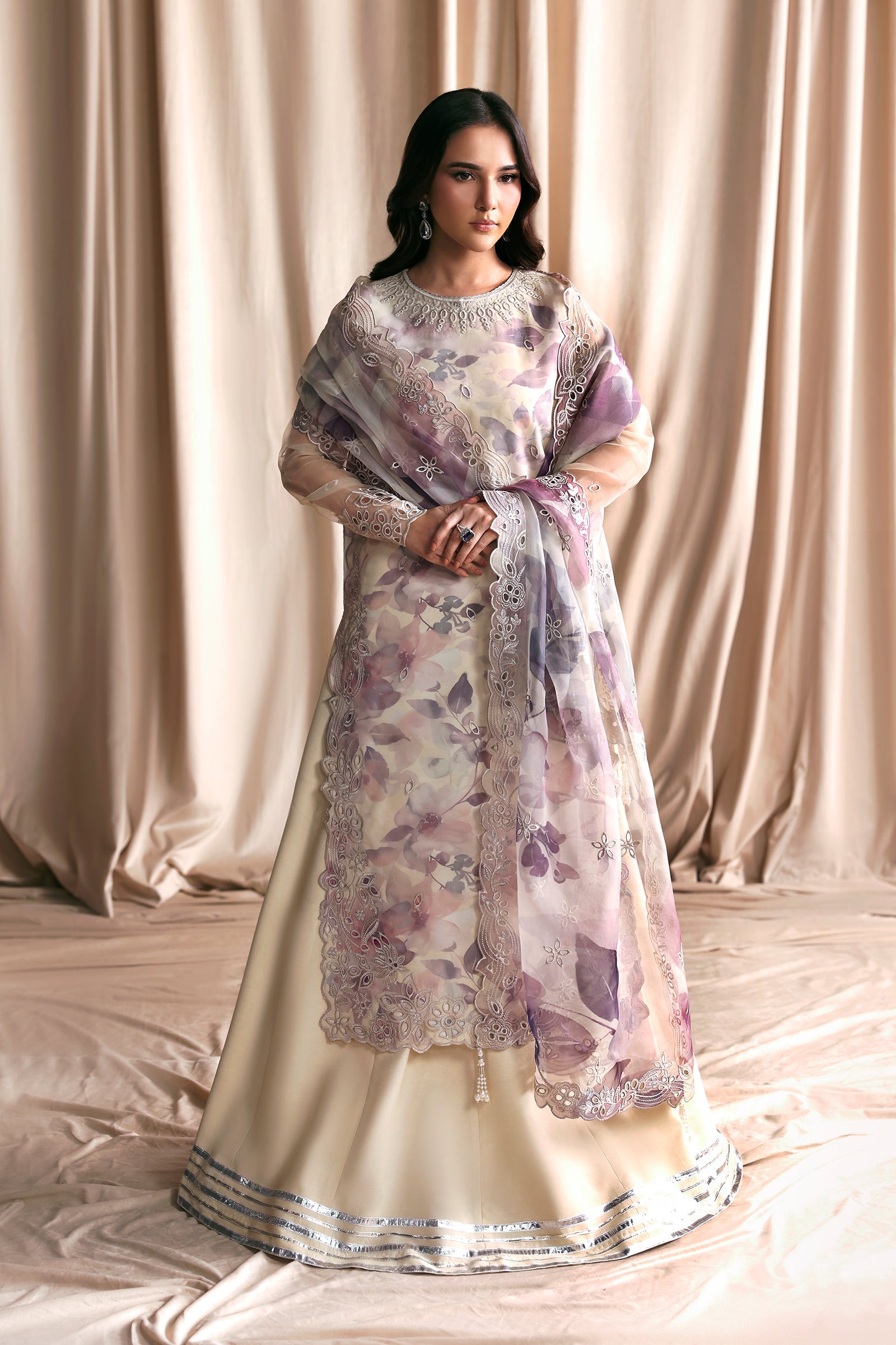 Zarif Gajra Organza Shirt & Lehenga — outfit view 4