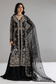 Ramsha H-606 Black Embellished Organza Gown — outfit view 1